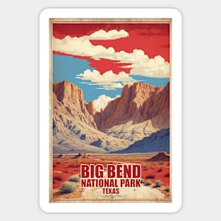 Big Bend National Park Texas USA Travel Tourism Retro Vintage Sticker